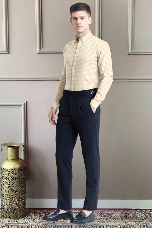 CAVEN BUTTER YELLOW ROYAL OXFORD CHECK SHIRT