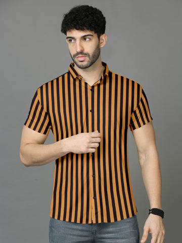 Bumblebee Stripe Premium Cotton Half Sleeve Shirt