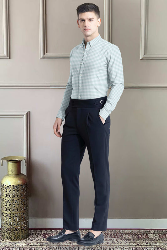 CAVEN PASTEL MINT ROYAL OXFORD CHECK SHIRT