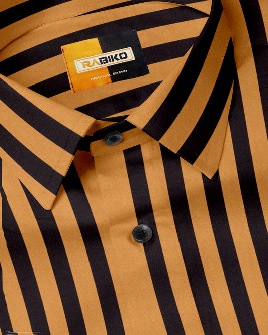 Bumblebee Stripe Premium Cotton Half Sleeve Shirt