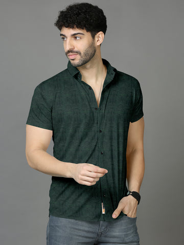 Geometric Pattern Half Sleeve Shirt