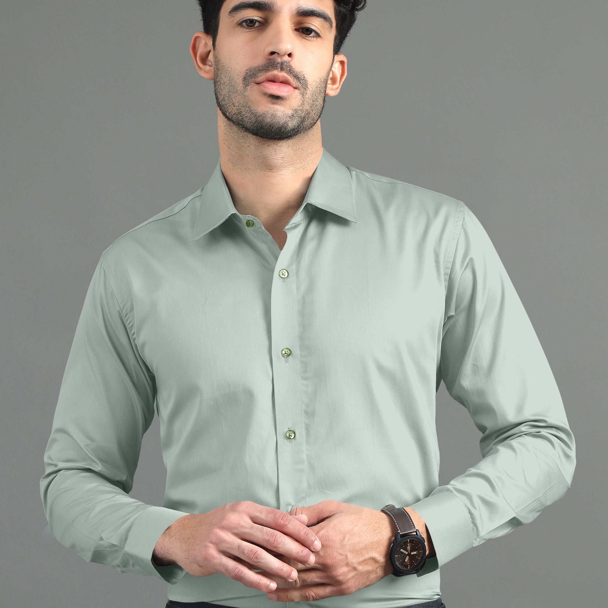 Nebula Subtle Sheen Super Soft Premium Satin Cotton Shirt