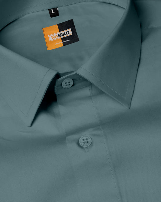 Steel Grey Subtle Sheen Super Soft Premium Satin Cotton Shirt