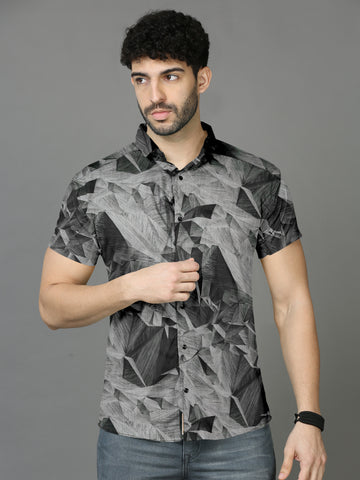 Zebra Crossing Printed Half Sleeve Shirt