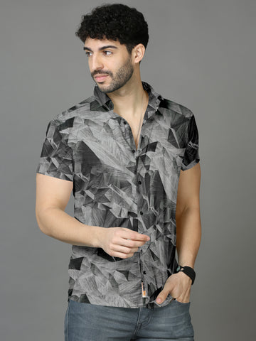 Zebra Crossing Printed Half Sleeve Shirt