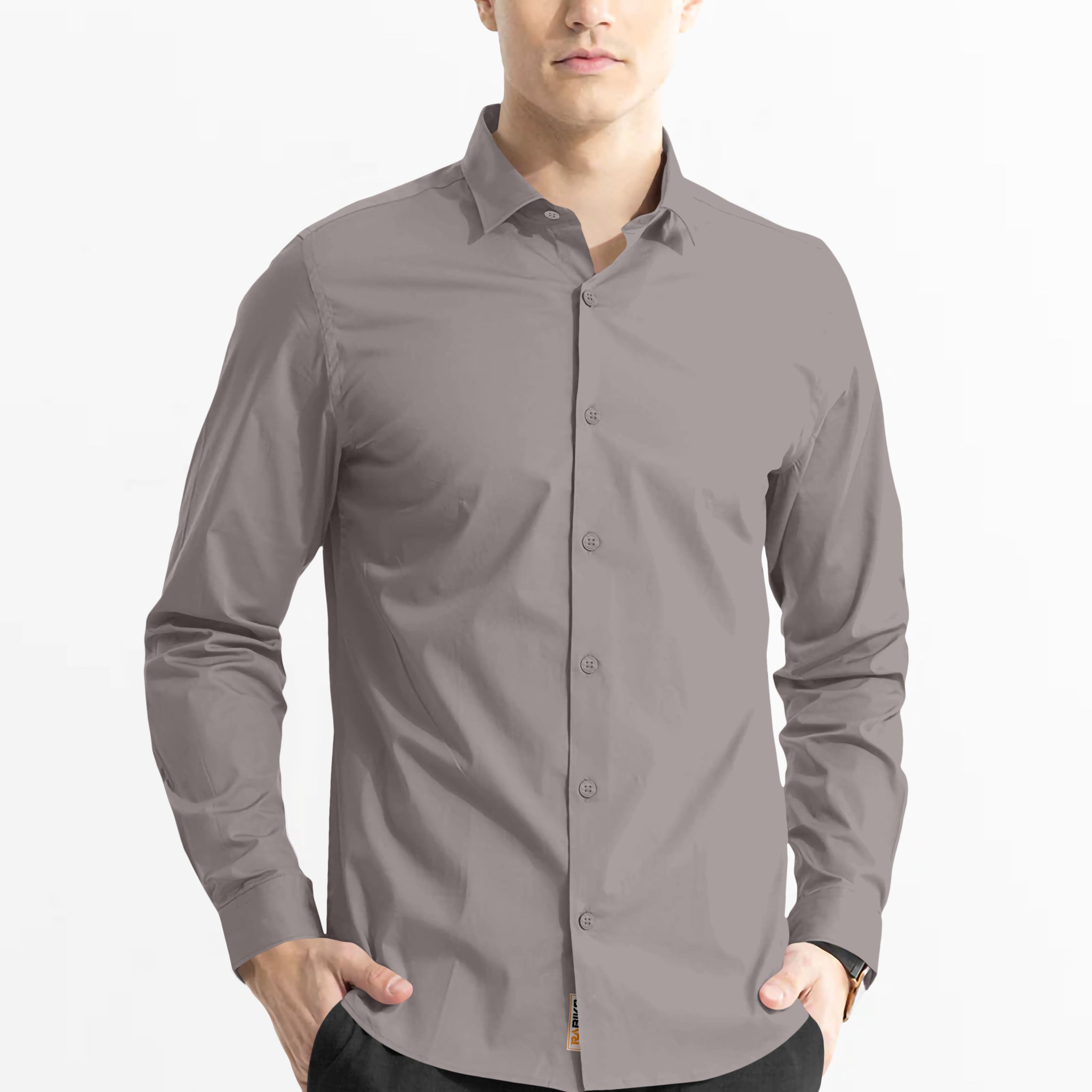 Dusty Grey Subtle Sheen Super Soft Premium Satin Cotton Shirt