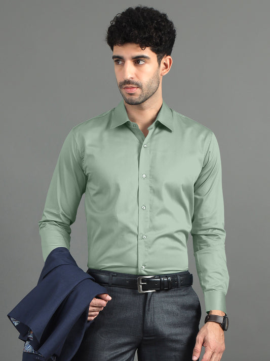 Spring Rain Subtle Sheen Super Soft Premium Satin Cotton Shirt