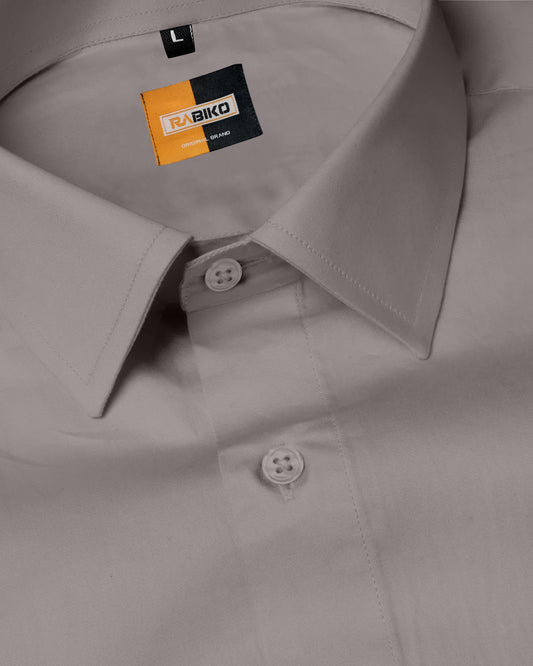 Dusty Grey Subtle Sheen Super Soft Premium Satin Cotton Shirt