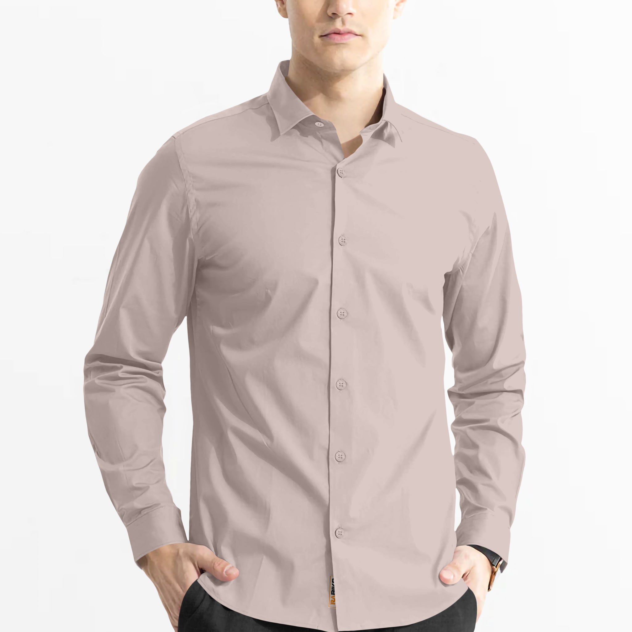 Pale Silver Subtle Sheen Super Soft Premium Satin Cotton Shirt