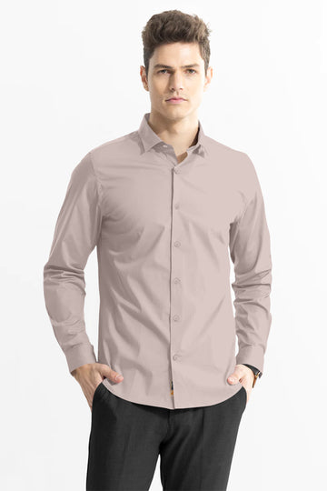 Pale Silver Subtle Sheen Super Soft Premium Satin Cotton Shirt