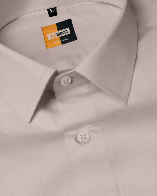 Pale Silver Subtle Sheen Super Soft Premium Satin Cotton Shirt