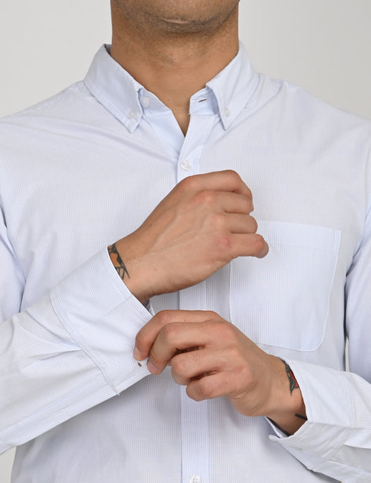 Imperial Blue Stripe Oxford Shirt